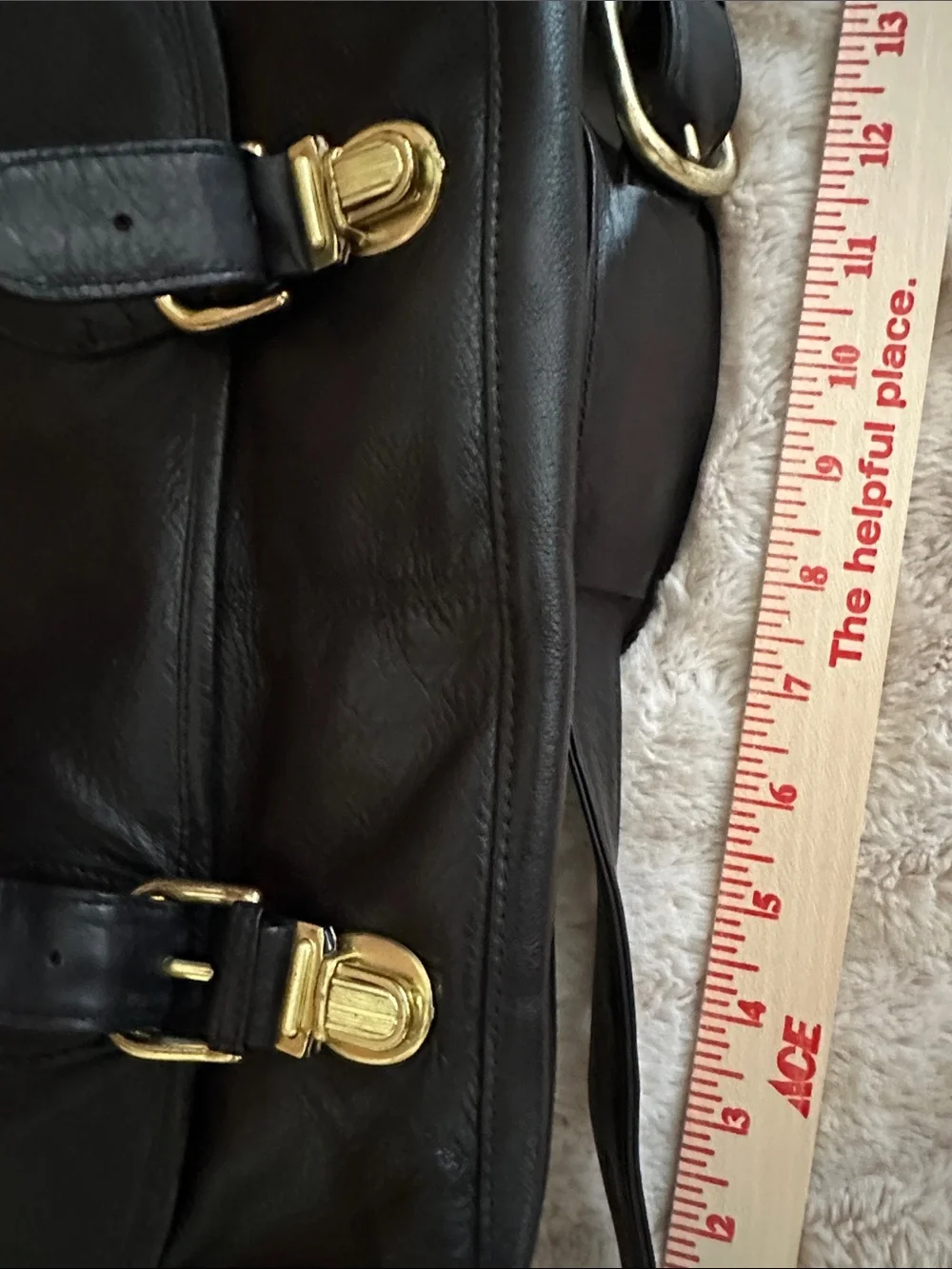 Gorgeous Vintage-Style Black Real Leather Messenger Bag / Briefcase 💼